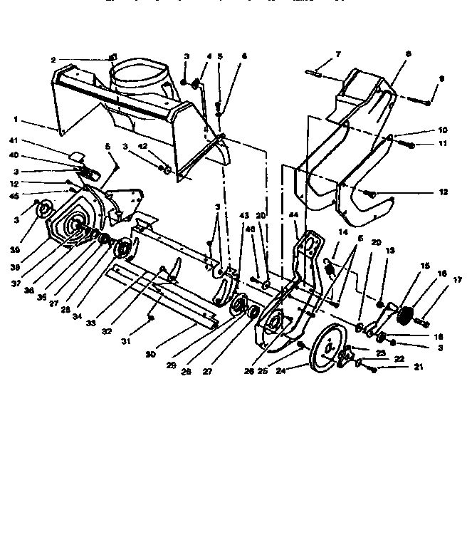 Rotor Housing Assembly Diagram and Parts List for 320 28220-7900001 & UP Lawn Boy Snow Blower